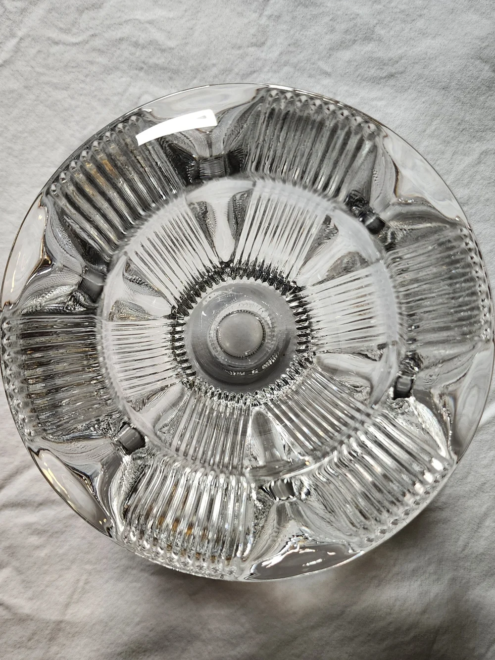 Mikasa Oracle Clear Ribbed Glass Candle Bowl